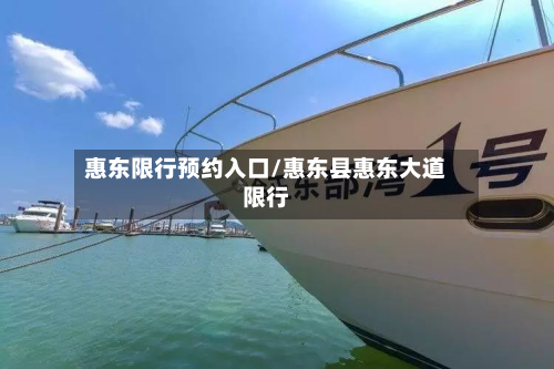 惠东限行预约入口/惠东县惠东大道限行-第3张图片