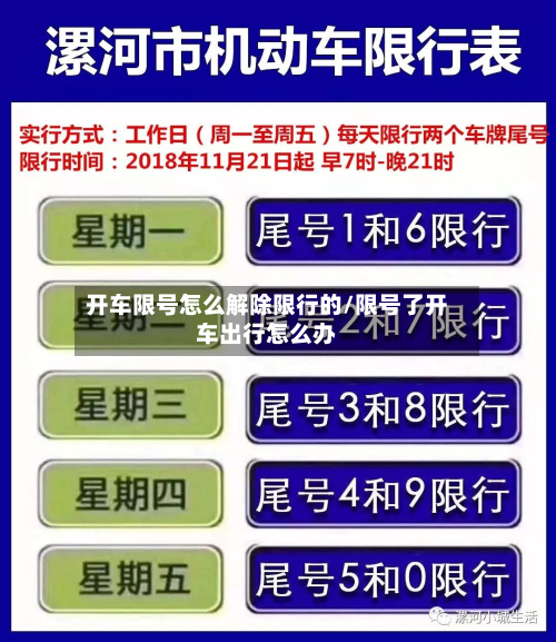 开车限号怎么解除限行的/限号了开车出行怎么办-第3张图片