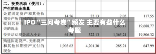 IPO“三问考卷”频发 主要有些什么考题-第2张图片