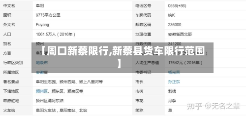 【周口新蔡限行,新蔡县货车限行范围】