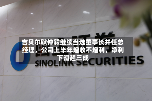 吉贝尔耿仲毅继续当选董事长并任总经理,公司上半年增收不增利,净利下滑超三成