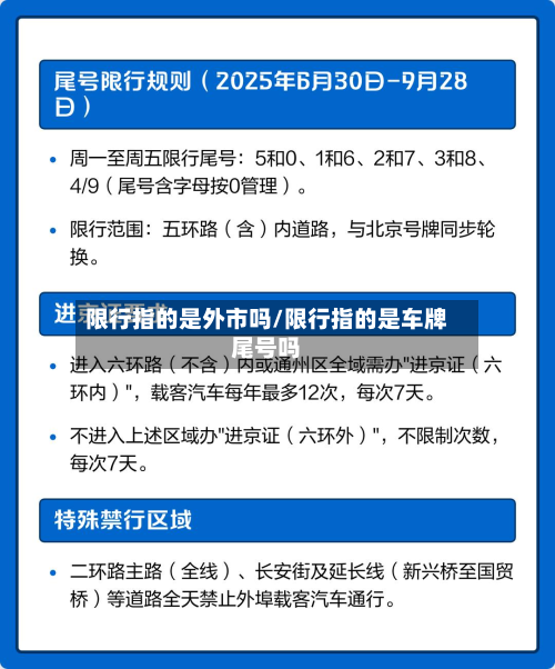 限行指的是外市吗/限行指的是车牌尾号吗