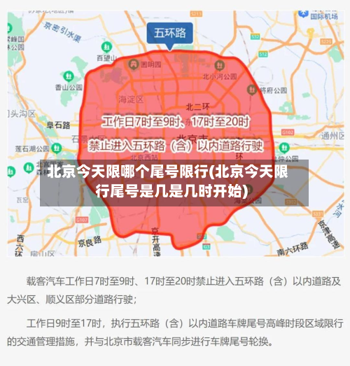 北京今天限哪个尾号限行(北京今天限行尾号是几是几时开始)