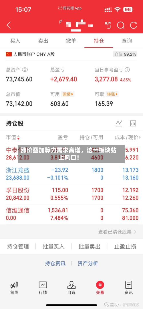 涨价叠加算力需求高增，这一板块站上风口！-第2张图片