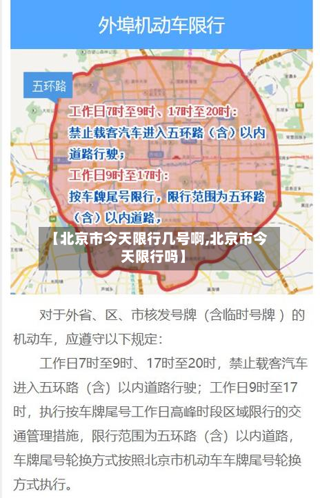 【北京市今天限行几号啊,北京市今天限行吗】-第3张图片