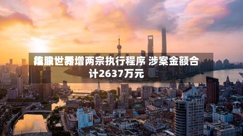 华津世界控股：新增两宗执行程序 涉案金额合计2637万元-第2张图片