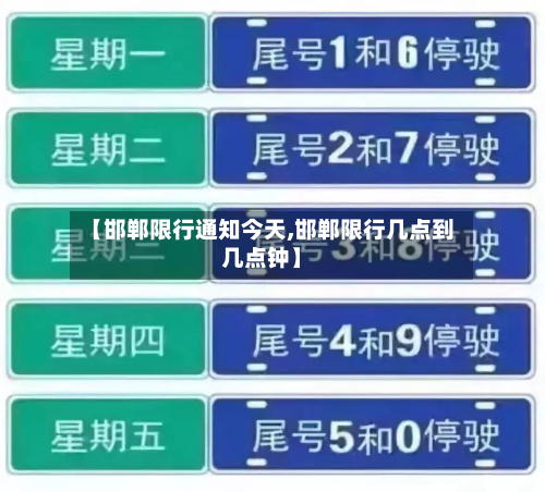 【邯郸限行通知今天,邯郸限行几点到几点钟】-第2张图片