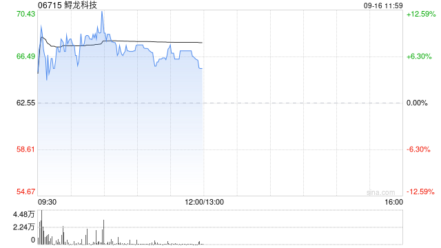 鲟龙科技午前涨超6% 上半年经调整净利润同比增长15.70%
